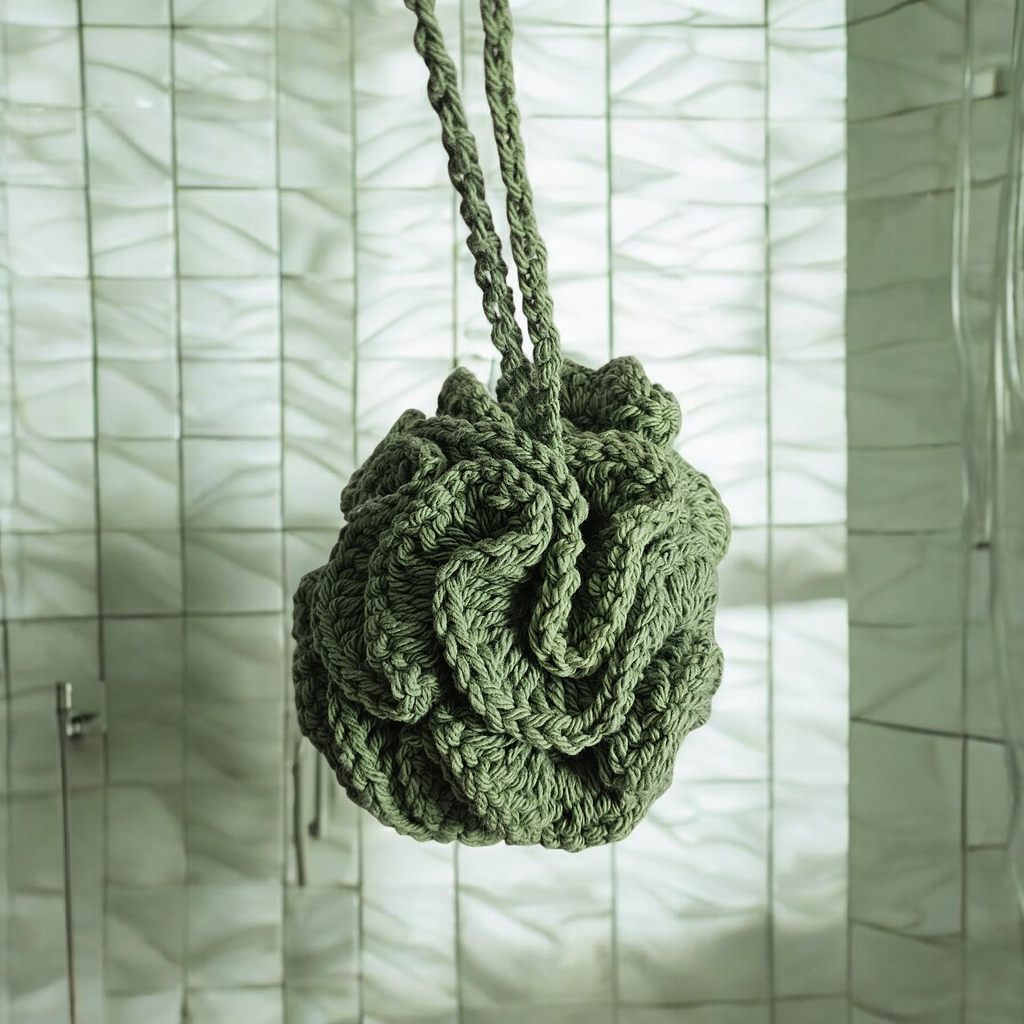 Handmade Crochet Bath Loofah – Reusable & Washable