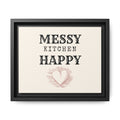 Messy Kitchen Happy Heart Matte Canvas, Framed (Multi-color)