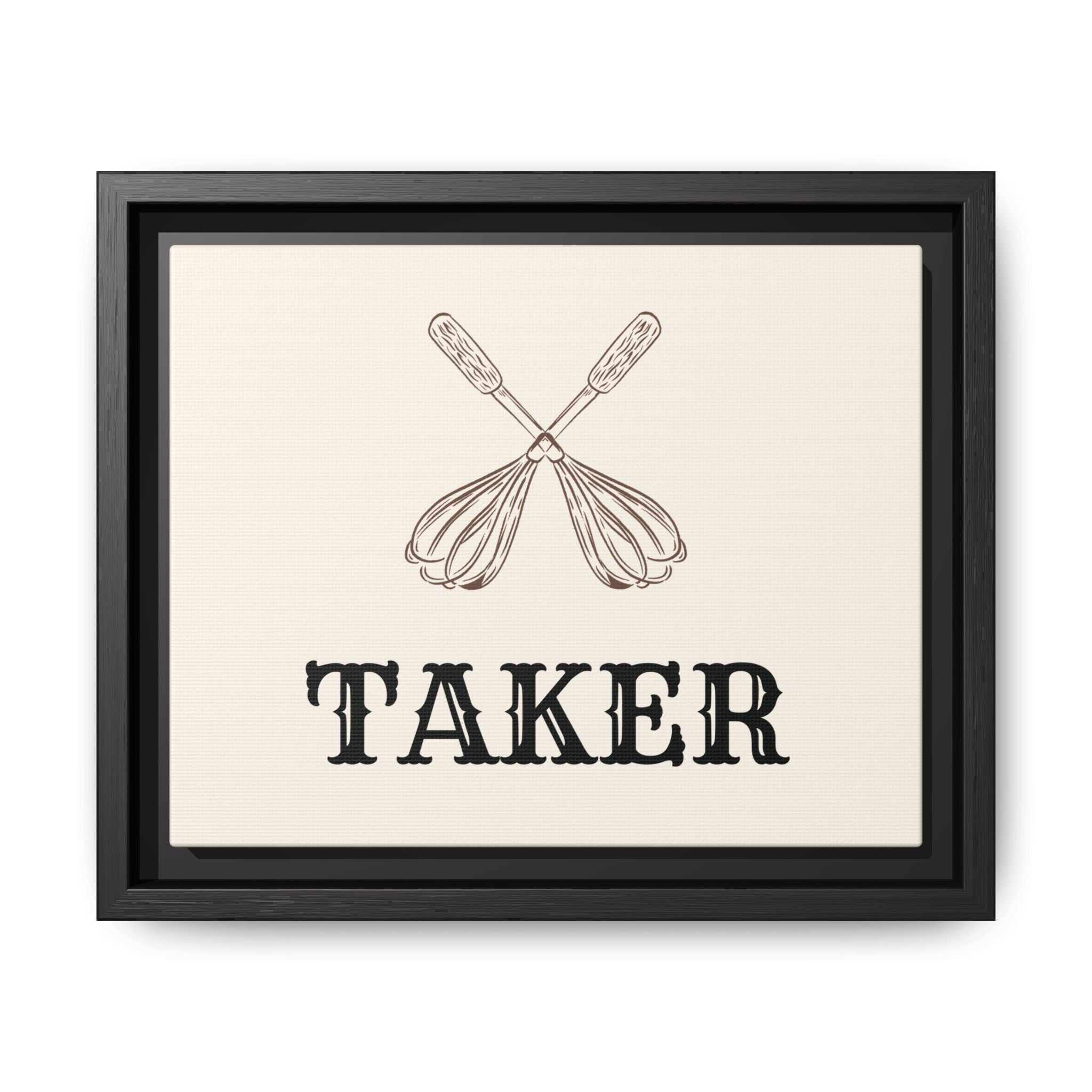 Whisk Taker – Framed Canvas Wall Art