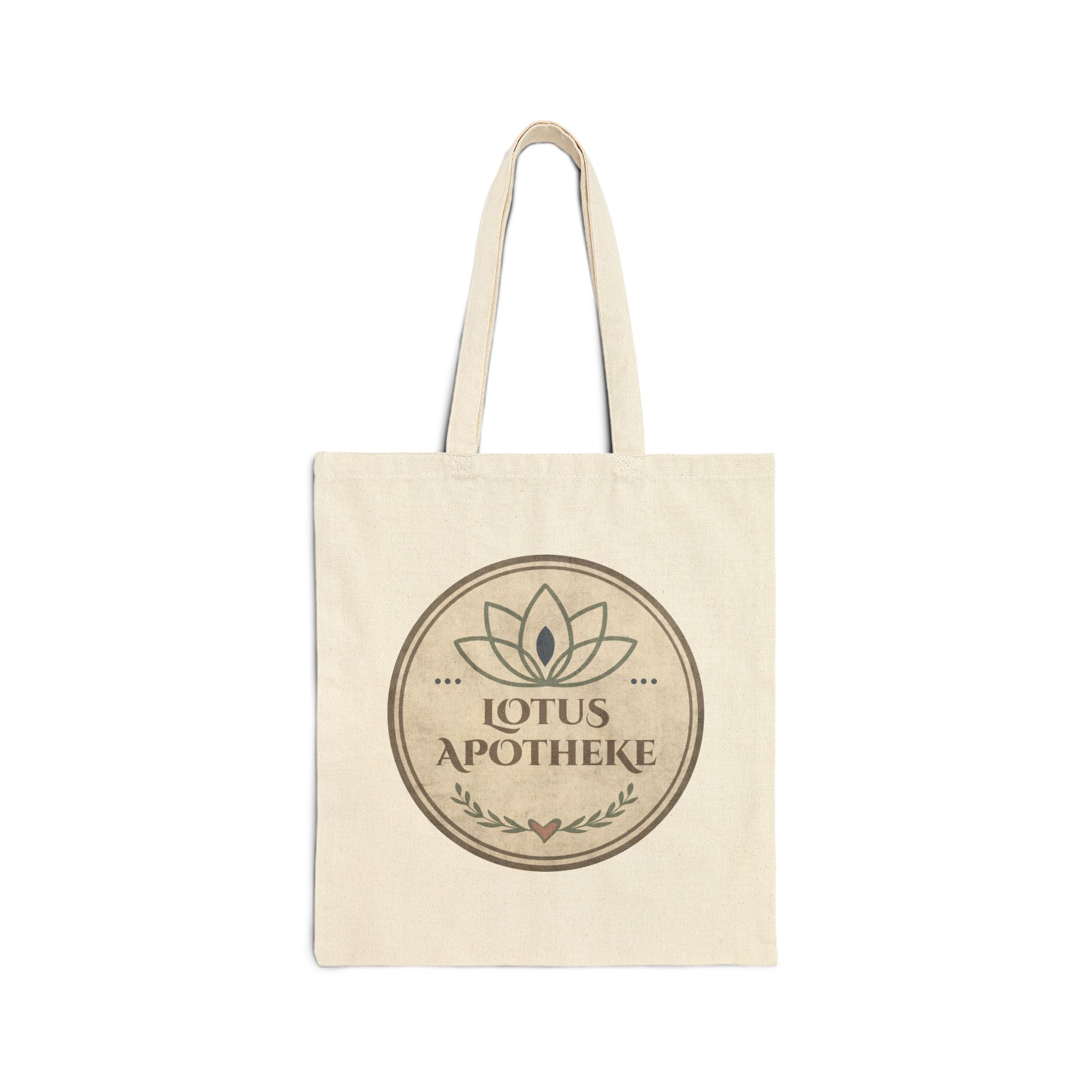 Lotus Apotheke Cotton Tote Bag – Natural Canvas Shopper
